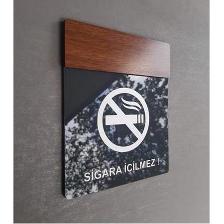 Wooden Serisi Sigara Içilmez Uyarı Tabelası SM-WSSİU1