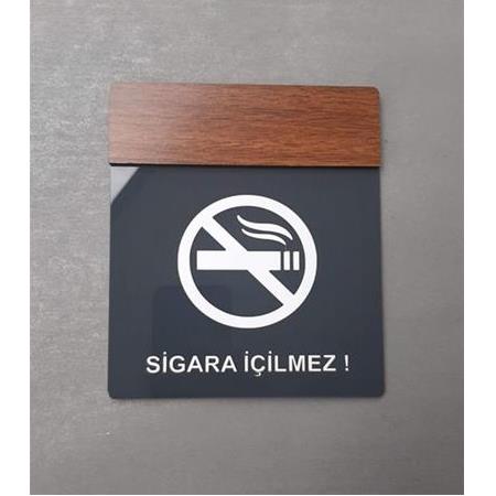 Wooden Serisi Sigara Içilmez Uyarı Tabelası SM-WSSİU1