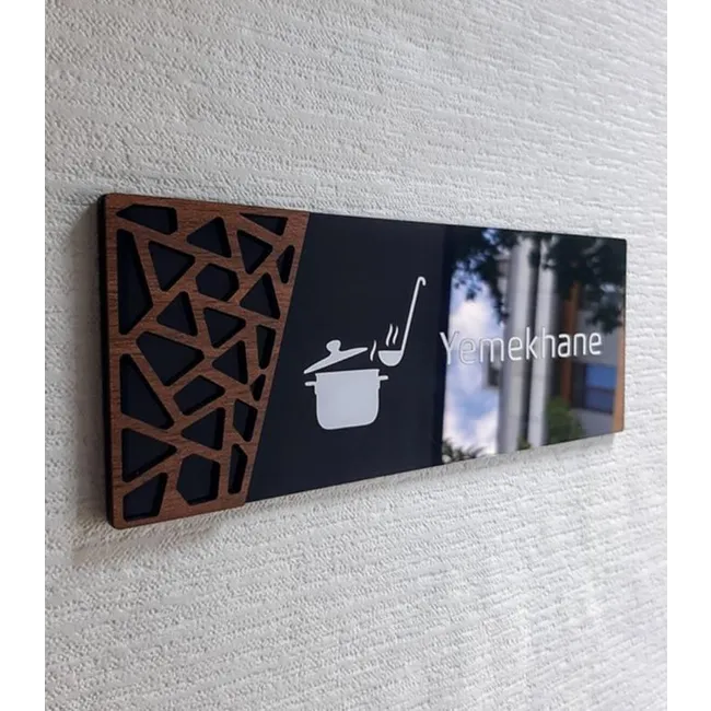 Wooden Serisi Yemekhane Kapı Isimliği SM-WSYKİ1