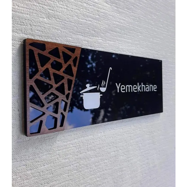 Wooden Serisi Yemekhane Kapı Isimliği SM-WSYKİ1