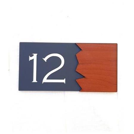 Wooden Serisi Pleksi Kapı Numarası SM-WSKN9