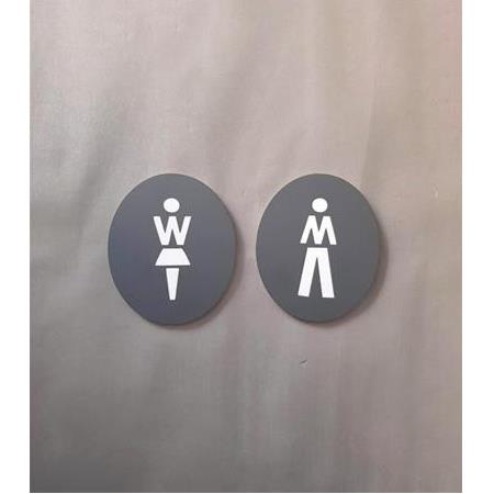 Mat Antrasit Seri Wc Yönlendirme Levha Seti