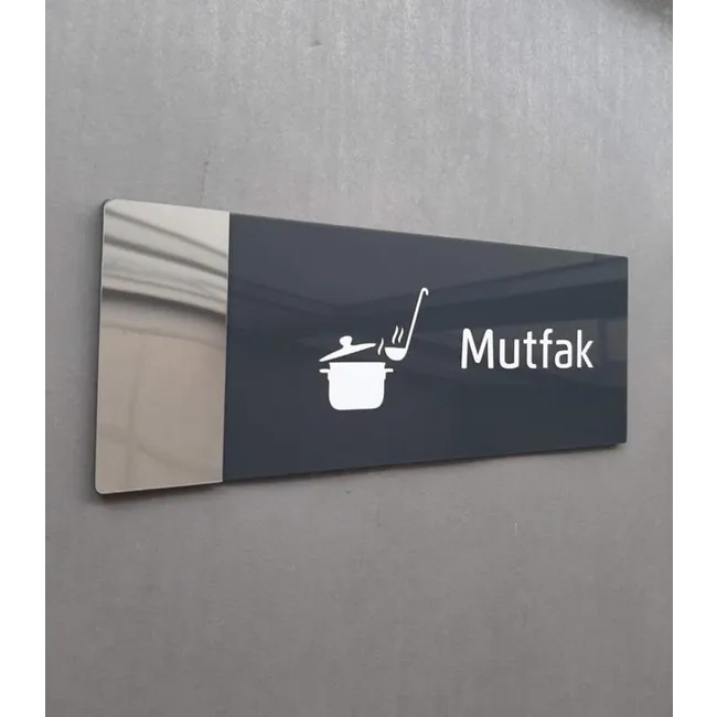 Aynalı Klasik Seri Mutfak Kapı Isimliği