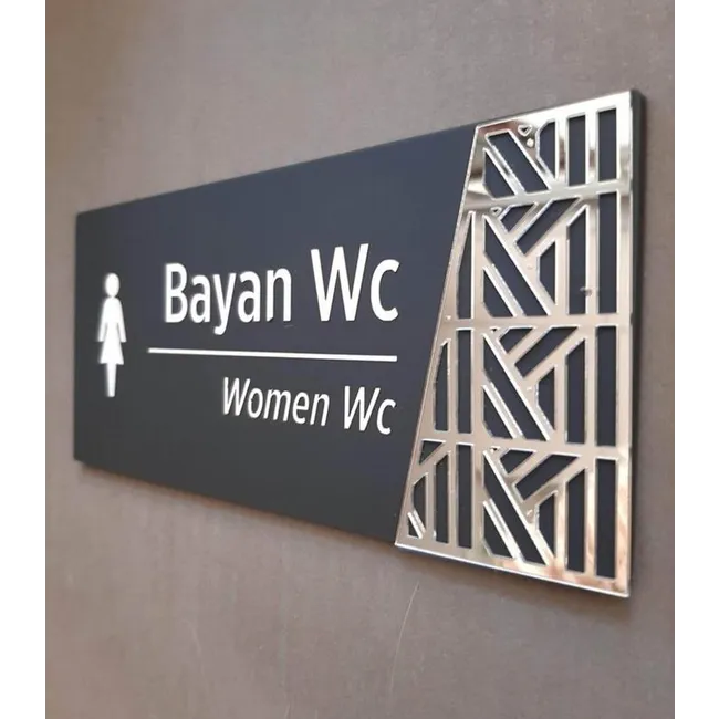 Soft Serisi Bayan Wc Yönlendirme Kapı Isimliği