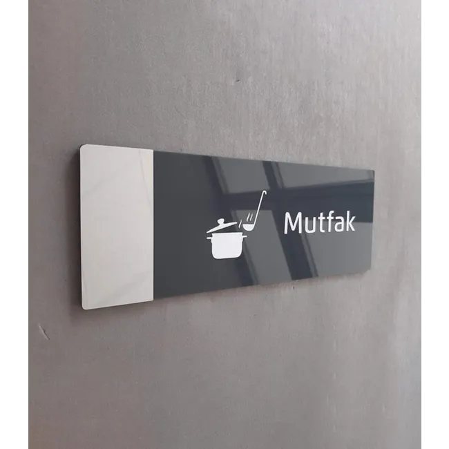 Aynalı Klasik Seri Mutfak Kapı Isimliği