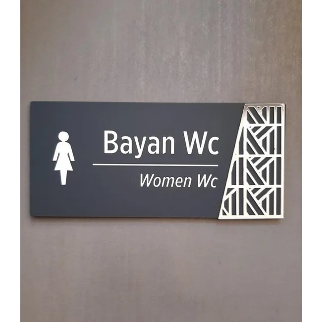 Soft Serisi Bayan Wc Yönlendirme Kapı Isimliği
