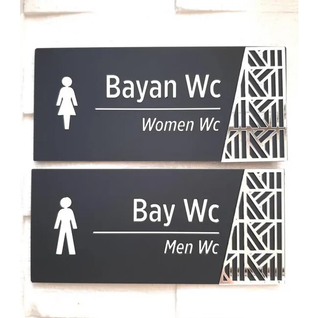 Soft Serisi Wc Yönlendirme Kapı Isimliği Seti