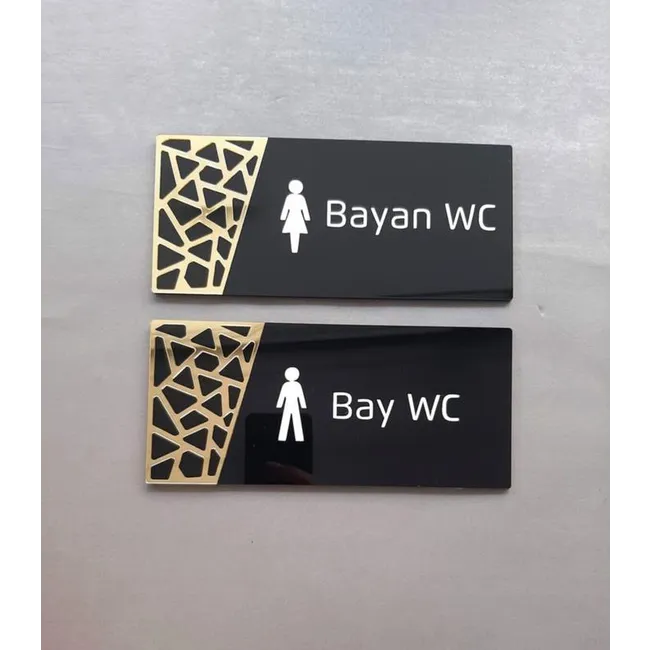 Black Gold Pattern Seri Wc Yönlendirme Seti
