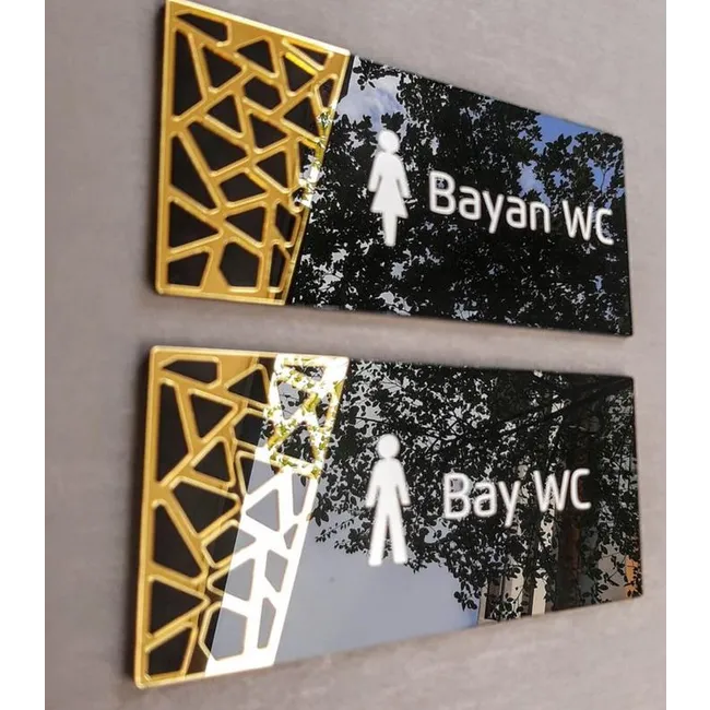 Black Gold Pattern Seri Wc Yönlendirme Seti